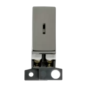 Click Scolmore MiniGrid 13A Double-Pole Key Switch Ingot Module Black Nickel - MD046BN