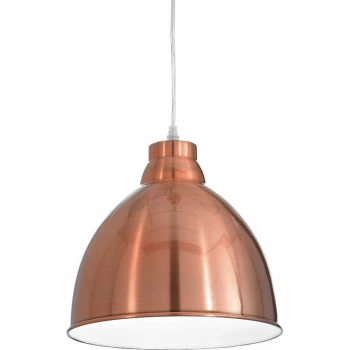 Ideal Lux Lighting - Ideal Lux Navy - 1 Light Dome Ceiling Pendant Copper, E27