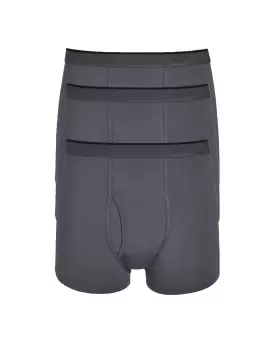 Cotton Traders Mens 3 Pack Supersoft Trunks in Black