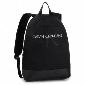 Calvin Klein Jeans Womens Nylon Logo Backpack - Black