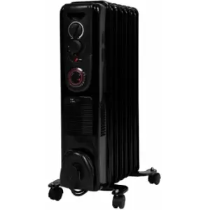 Devola 2000W Oil Filled Radiator (Black) - DVSOR7F20B