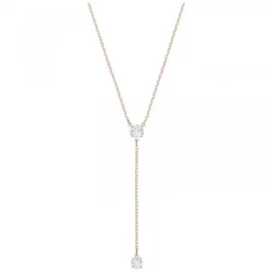 Ladies Swarovski Rose Gold Plated Attract Long Necklace