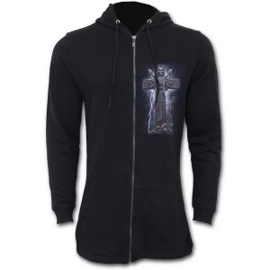 Rock Eternal Fish Tail Zip Sleeves Mens Small Hoodie - Black