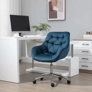 Polwhele Velvet Office Chair, Blue