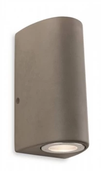 2 Light Outdoor Wall Light Concrete IP44, GU10