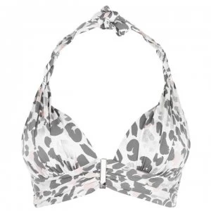 Biba Icon Sophisticated Bikini Top - Grey Leopard