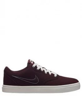 Nike SB Check Solar Canvas BurgundyWhite BurgundyWhite Size 3 Women