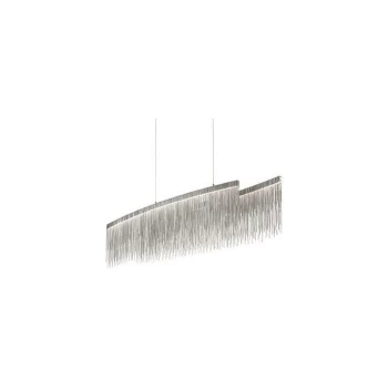 Ideal Lux Versus - LED Oval Ceiling Pendant Bar Light Chrome