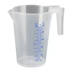 PRESSOL Transparent measuring cup, 0.5 l, pack of 12, PP, with percentage scale