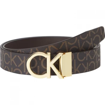 Calvin Klein Ck Rev. Adj. New Mono Belt 3.5CM - Brown Mono