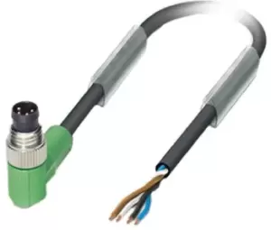 Phoenix Contact Sac-4P-M 8Mr/10,0-Pur Sensor Cord, 4P, M8 Plug-Free End, 10M