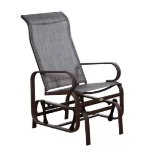 Outsunny Garden Comfortable Swing Chair W/ Sturdy Metal Frame For Patio Backyard Grey