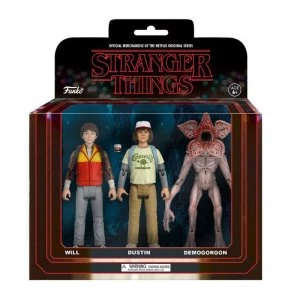 Funko Stranger Things 3 Pack Will, Dustin and Demogorgon Action Figures