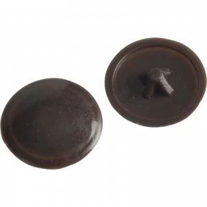 Forgefix Pozi Screw Cover Caps Dark Brown Pack of 50