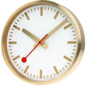 Mondaine Clock Pure Edition Aluminium Brushed Gold D