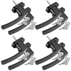 Window Handle 8Pcs Set Black Lockable