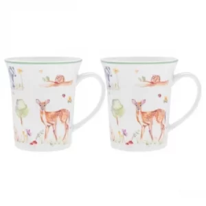 Woodland Wildlife Mugs (Set of 2)