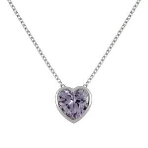 Radley Ladies Sterling Silver Light Amethyst Heart Necklace