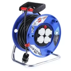 brennenstuhl 25m 4 Socket Type F - German Schuko Extension Reel, 230 V