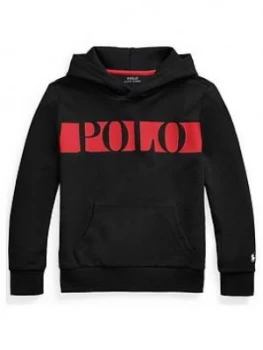 Ralph Lauren Boys Polo Hoodie - Black, Size 10-12 Years, M