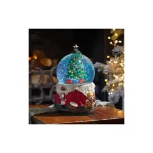 Xmas Musical Light Up LED Christmas Tree Snow Sphere Snow Globe Deco Ornament