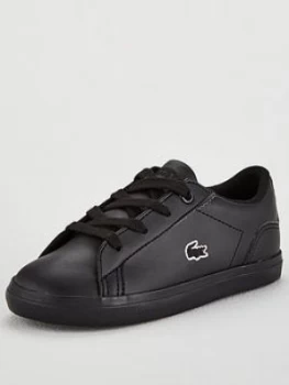 Lacoste Lerond Bl 2 Infant Trainers - Black, Size 5 Younger