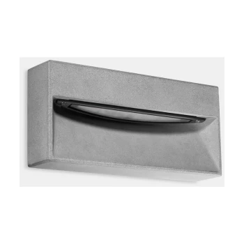 Leds-c4 Lighting - LEDS C4 Arc Outdoor LED Recessed Wall Light Cement, Urban Grey IP65 9W 3000K