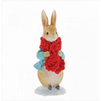 Peter Rabbit in a Festive Scarf Figurine