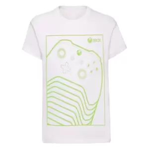 Xbox Boys Controller T-Shirt (7-8 Years) (White)