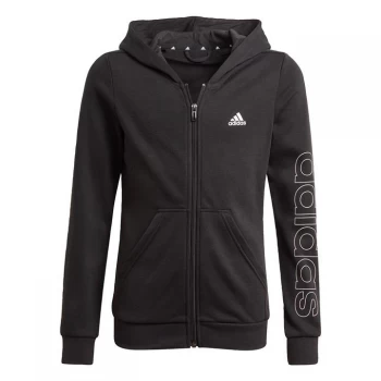 adidas Essentials Full-Zip Hoodie Kids - Black / White