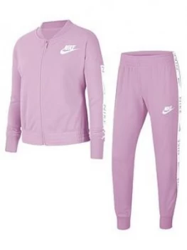 Nike Older Girls Tricot Tracksuit - Pink/White, Size XL, 13-15 Years, Women