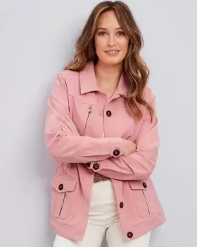 Cotton Traders Womens The Cargo Jacket in Pink