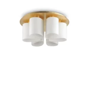 Daisy Indoor 6 Lights Flush Ceiling Lamp Gold, E27