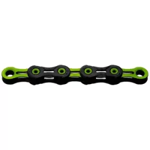 KMC X10 DLC 10 Speed Chain 116 Link Black Green