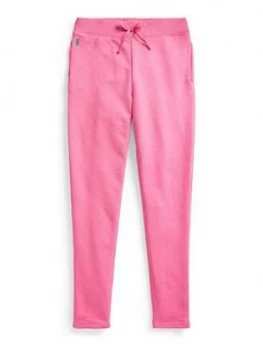 Ralph Lauren Girls Classic Cuffed Jogger, Bright Pink, Size Age: 2 Years, Women