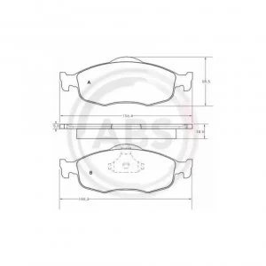 Front Brake Pad Set A.B.S. 36809