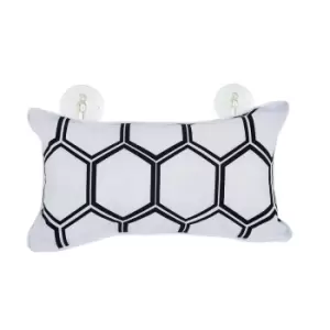 Honeycomb Bath Pillow Black and White