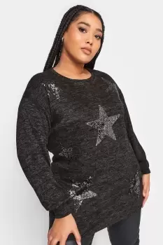 Sequin Printed Design Jumper