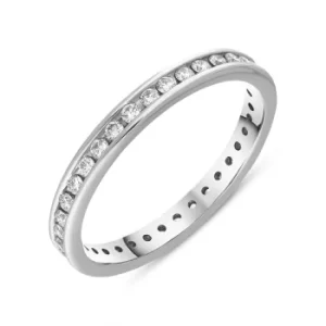 Platinum Diamond Channel Set Full Eternity Ring