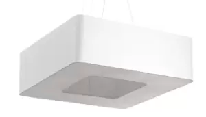 Urano Square Pendant Light White 60cm E27