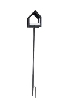 Black Standalone Metal Bird Table, 1.3m Tall