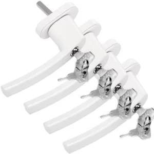 Window Handle 4Pcs White Lockable