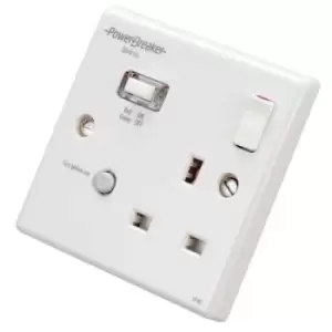 Powerbreaker 13A 1 Gang Type A Passive Rcd Socket - K21-WP