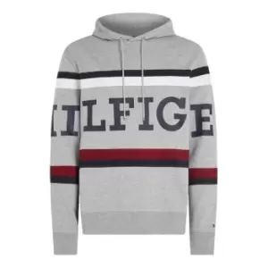 TOMMY HILFIGER Global Stripe Monotype Hoody - Grey