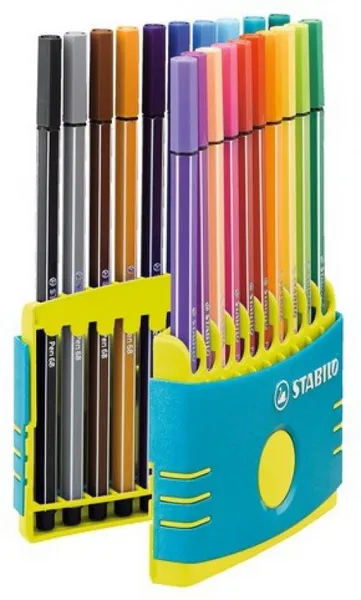 STABILO FIBRE TIP PEN ASSORTED COLOURS 68 1MM FIBRE TIP