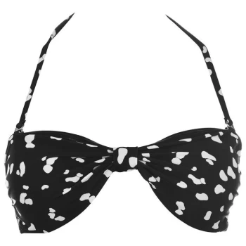 Jack Wills Harptree Bandeau Bikini Top - Black