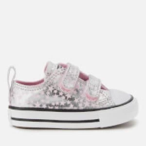 Converse Toddlers Chuck Taylor All Star 2V Ox Trainers - Pink Glaze/Silver/White - UK 4 Toddler