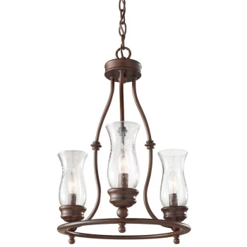 Elstead - Pickering Lane - Multi Arm Chandelier 3 Light Antique Bronze Finish, E14