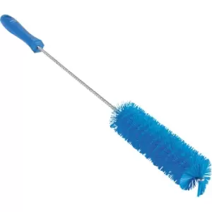 Vikan Pipe brush with handle, hard, Ø 40 mm, pack of 15, blue