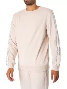 Lounge Velour Track Sweatshirt